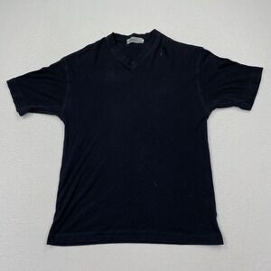 Mondo Di Mraco Men's V Neck T Shirt Size Small Black Short Sleeve